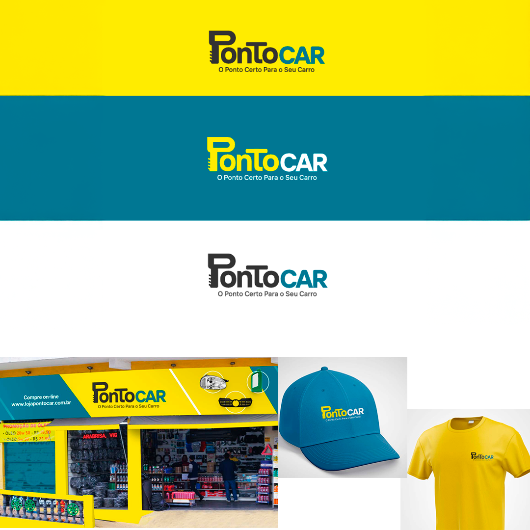 Identidade visual criada pela Kav para PontoCar